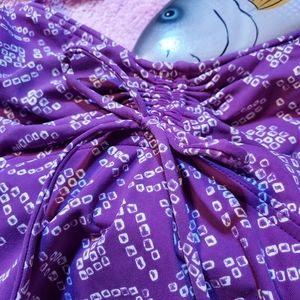 Land's End Underwire Tankini and Mini Swimskirt - top size 8D, bottom size 4